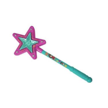 Imagem de Brinquedo Infantil Vara Varinha Mágica Moana 2 Com Luz E Som Verde com