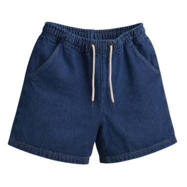 Imagem de Bermuda Jeans Masculina Larga Casual com Bolsos e Cós Ajustável-Masculino