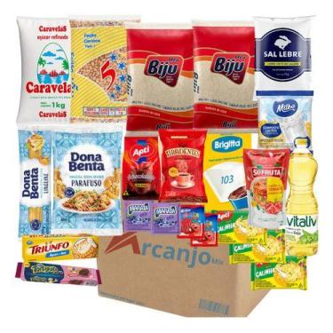 Imagem de Cesta Básica De Alimentos Essenciais Doações Empresas - Arcanjo Mix