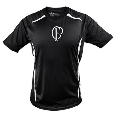 Imagem de Camiseta Corinthians Raglan Preta Dry Masculina Cor:PretoTamanho:GGêne