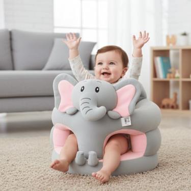 Imagem de Almofada Infantil De Apoio Para Bebê Manter A Postura Sentar pronto para uso (Elefante...