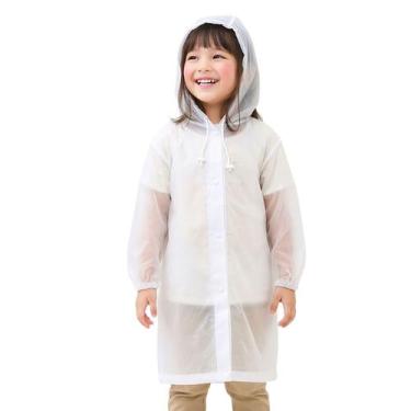 Imagem de Capa de Chuva Infantil Colorida Impermeável - Welezza, P, Transparente