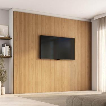 Imagem de Painel para TV até 86 Polegadas 280cmx250cm Liso Aruá CabeCasa Madeira