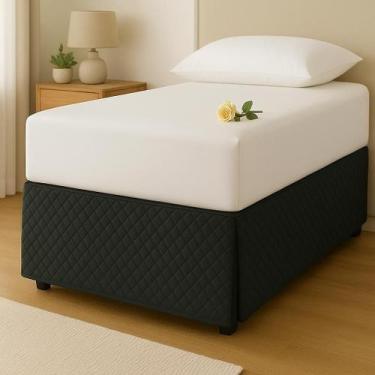 Imagem de Saia Para Cama Box Solteiro Matelada Microfibra ultrassonico sem elast