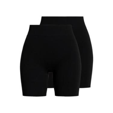 Imagem de Kit com 2 Bermudas Feminina Modeladora Liz 74394 Bege-Feminino