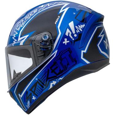 Imagem de Capacete moto fechado Peels Spike II, Spike II - STK Azul metálico/Pre