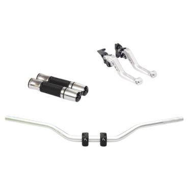 Imagem de Kit Manete Manopla Guidão Adaptador Falcon Xre Tornado Bros - NoBrand,