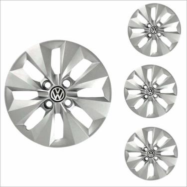 Imagem de Jogo Calota Aro 14 Gol Voyage G5 G6 2013 Volkswagen + Emblema Resinado