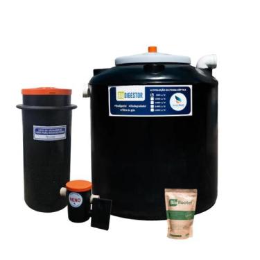 Imagem de Kit Biodigestor 600L/dia + Leito e Caixa de Gordura 20L - Sanear Brasi