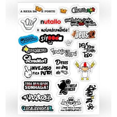 Imagem de Cartela De Adesivos Personalizados Carro Moto Bike Motocross Caminhão 