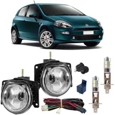 Imagem de Kit farol milha fiat punto 2007 ate 2016 com led vidro - SUITS