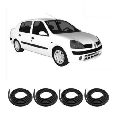 Imagem de Kit Borracha Vedação Das 4 Portas Clio Sedan 2009 A 2016 - sem marca