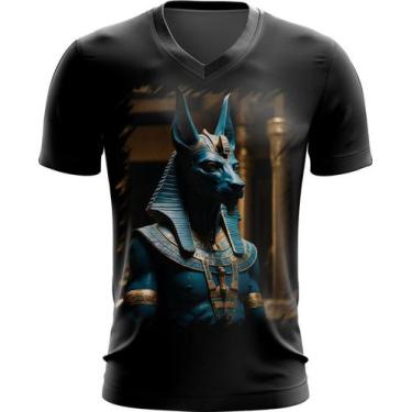 Imagem de Camiseta Gola V Deus Egípcio Anubis Mortos 5 - Kasubeck Store, G