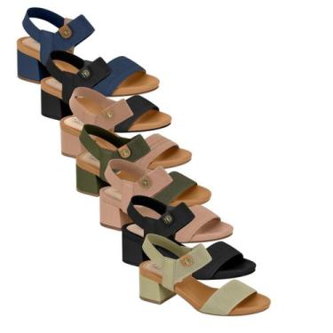 Imagem de Sandalia Feminina Salto Medio Calce Facil Conforto Modare 7187.100 - 3