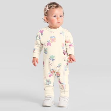 Imagem de Macacão bebê menina em moletom Brandili Baby-Unissex