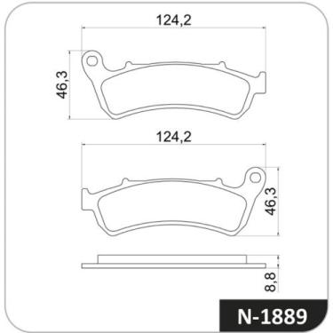 Imagem de Pastilha de Freio Dianteiro Haojue Dk 150 2018 a 2024 COBREQ