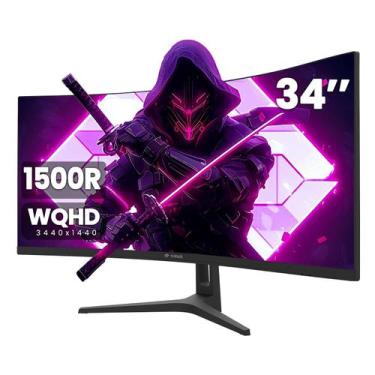 Imagem de Monitor de jogos CRUA Ultrawide WQHD de 34 polegadas 144 Hz/165 Hz 150