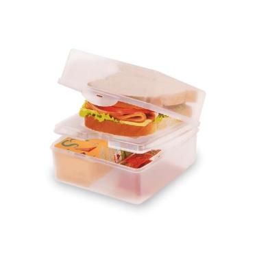 Imagem de Sanduicheira Dupla Para Lanches Com Trava 12x4 Cm Plástico - Sanremo