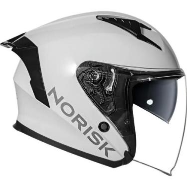 Imagem de Capacete Moto Aberto Norisk Downtown II 2 Monocolor, Branco Brilhante,
