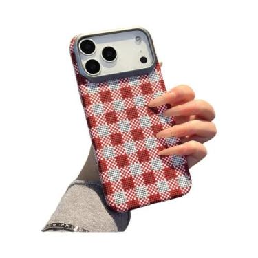 Imagem de Capa De Telefone Em Fibra De Carbono Fosca Colorida Para iPhone 17 16 