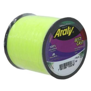 Imagem de Linha Pesca Araty Best Cast Monofilamento 0,30mm 1238 Metros, Amarelo