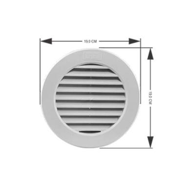Imagem de Grade De Ventilação Redonda 200mm Grelha Sem Tela 20cm - 44667 - DISTA