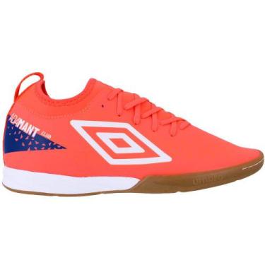 Imagem de Tênis Umbro Futsal Adamant Club Masculino, Laranja, Branco, 43