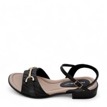 Imagem de Sandália Feminina Piccadilly Salto Baixo REF: 590072 NAPA LUX LINHO-NA