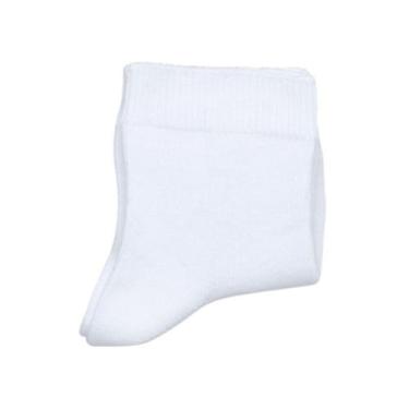 Imagem de Meia para bebe recem nascido cano médio liso lupo, 20 a 23, Branco