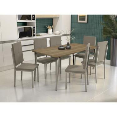 Imagem de Base de Metal para Mesa de Jantar Iguaçu Marrom/Nickel - Kappesberg