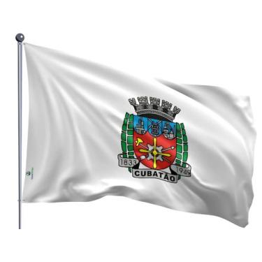 Imagem de Bandeira do Município de Cubatão Uma Face Estampada Tamanho 70x100cm -