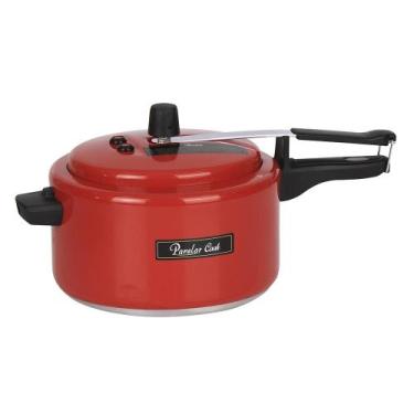Imagem de Panela de Pressão de Litros com 2 Válvula de Segurança Vermelho Panela