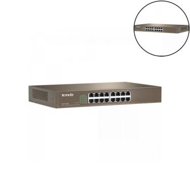 Imagem de Switch TEF1016D 16 Portas Ethernet 10 100M Auto MDI MDIX 100MBPS Metal Tenda Imp