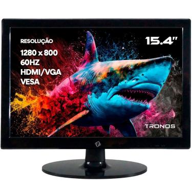 Imagem de Monitor LED 15.4 1280 X 800 60Hz HDMI VGA VESA 15TRS-XIE-V Preto Tronos