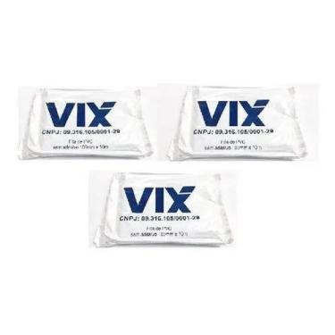 Imagem de Fita Pvc Preto Com 10 Metros X 100mm Kit Com 3 Unidades - VIX / DUGOLD