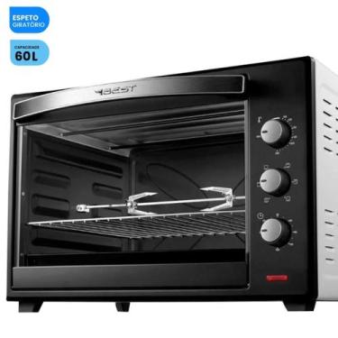 Imagem de Forno Elétrico Best 60 Litros Plus Com Espeto Giratório Preto/Branco 1