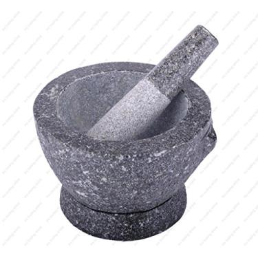 Imagem de Pedra (Granito) Mortar e Pestle, Natural Granite Color, 7 inch, 1