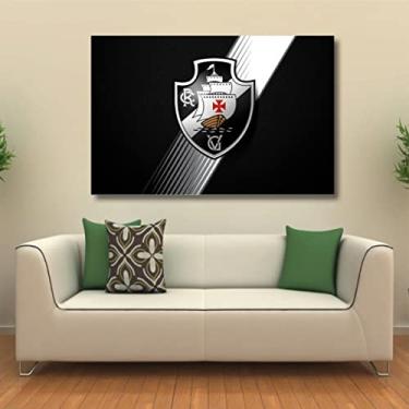 Imagem de Genérico - Quadro Decorativo Vasco Futebol com Tela em Tecido - Tapestry - Quadro - 60x90 cm - Sala de Estar, Escritório em Casa