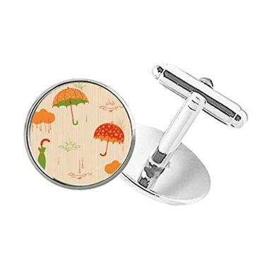 Imagem de DIYthinker Abotoaduras de pressão com botão redondo para chuva e pingos de chuva