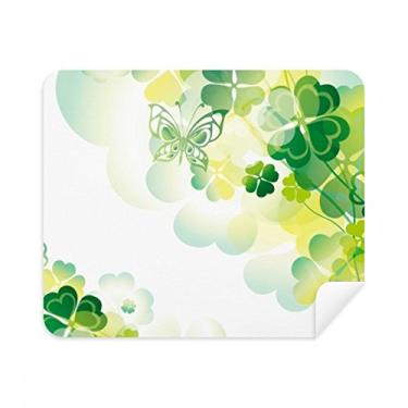 Imagem de Pano de limpeza Butterfly Four Clover St.Patrick's Day, 2 peças, tecido de camurça