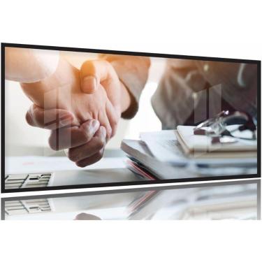 Imagem de Quadro Decorativo Mundo Dos Negócios Escritorio 130x60 Moldura Preta 2x2