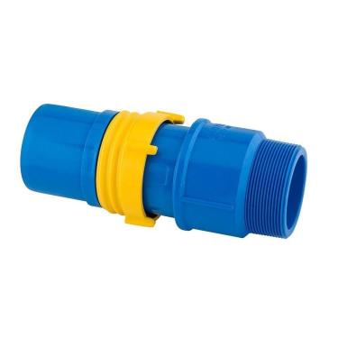Imagem de Conexão Adaptador Macho Engate Roscável 3 Pol. Azul Pvc