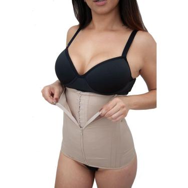Imagem de Cinta Dupla Zíper Modeladora Faixa Abdominal 12 Barbatanas (Modelo 19)