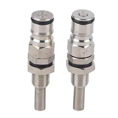 Imagem de 2 peças conector de poste de bloqueio de bola de barril e parafuso fêmea Poppet,304 postes de barril de bloqueio de bola de cerveja de aço inoxidável, kit adaptador de barril de rosca de gás e líquido, 304 inoxidável Ball Lock Ke