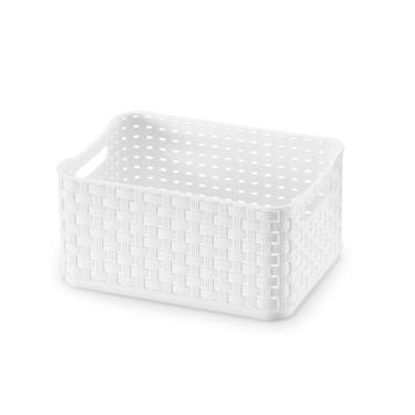 Imagem de Caixa Organizadora 1.74L Rattan 5044 Arthi Branca