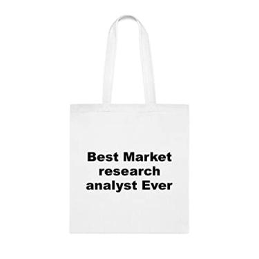 Imagem de Sacola Analista de Pesquisa de Mercado, Melhor Analista de Pesquisa de Mercado, Presente de Analista de Pesquisa de Mercado, Bolsas Reutilizáveis de Analista de Pesquisa de Mercado,