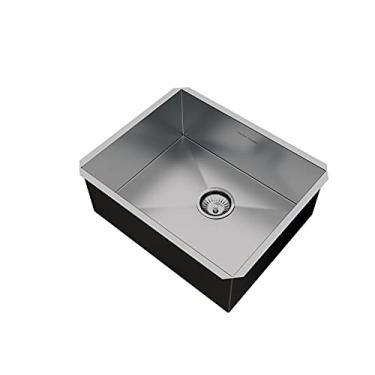 Imagem de Cuba Inox Embutir Quadrada Gourmet 500 X 400 Com Válvula