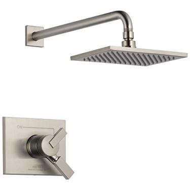 Imagem de Delta Faucet T17253-SS-WE Vero 17 Kit de acabamento de dupla função com uma cabeça de chuva de jato único, chuveiro de aço inoxidável