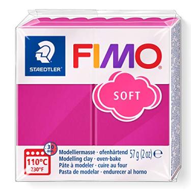 Imagem de STAEDTLER Massa de Modelar Profissional FIMO Soft 57g (1 Unidade) Framboesa - 8020-22 - Argila Polímera Para Biscuit que Endurece no Forno – Ideal para Artesanato, Miniaturas e Bijuterias