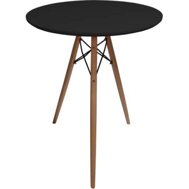 Imagem de Mesa Bistro Redonda Bar Tampo 70cm Tripé Eames Eiffel (Preto)